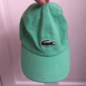 Adjustable green Lacoste baseball hat